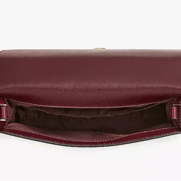SOLD Madison Flap Convertible Crossbody Purse Wine - Kate Spade - Picture 3 of 4